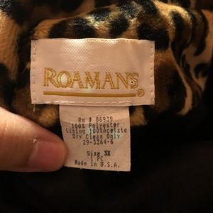 Roamans Vintage Leopard Print Coat